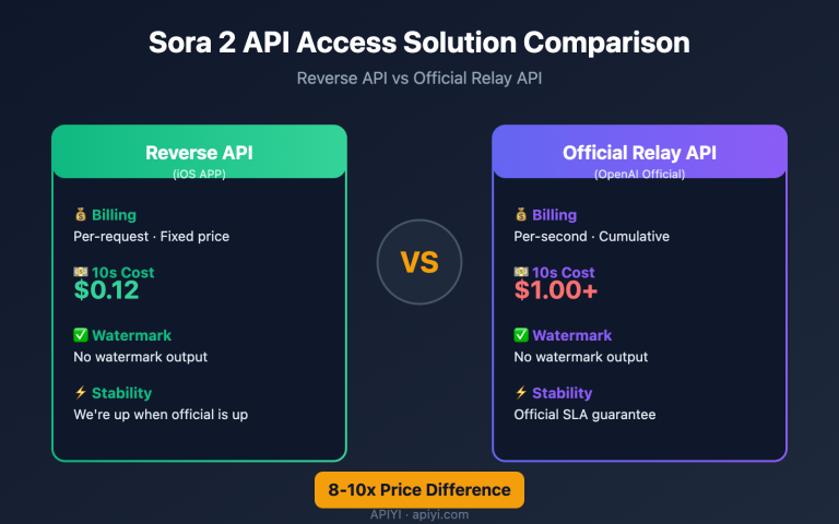 sora 2 reverse vs official api comparison en image 0 图示